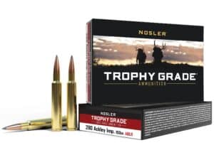 500 Rounds of Nosler Trophy Grade Ammunition 280 Ackley Improved 150 Grain AccuBond Long Range Box of 20 For Sale
