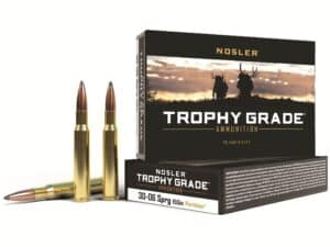 500 Rounds of Nosler Trophy Grade Ammunition 30-06 Springfield 150 Grain Partition Box of 20 For Sale