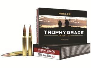 Nosler Trophy Grade Ammunition 30-06 Springfield 168 Grain AccuBond Long Range Box of 20 For Sale