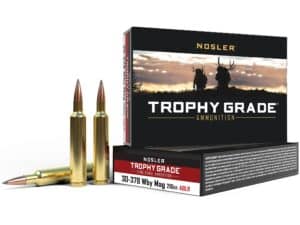 500 Rounds of Nosler Trophy Grade Ammunition 30-378 Weatherby Magnum 210 Grain AccuBond Long Range Box of 20 For Sale