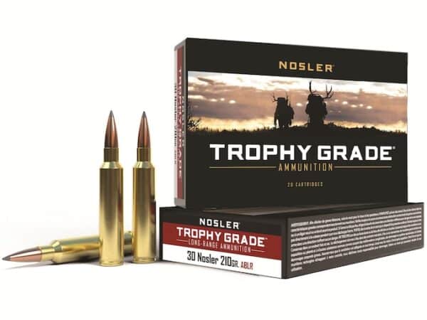 Nosler Trophy Grade Ammunition 30 Nosler 210 Grain AccuBond Long Range Box of 20 For Sale