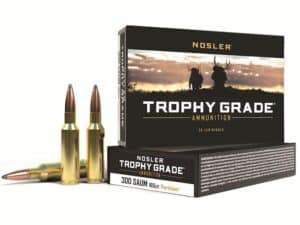 Nosler Trophy Grade Ammunition 300 Remington Short Action Ultra Magnum 165 Grain Partition Spitzer Box of 20 For Sale