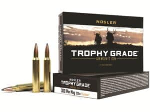 500 Rounds of Nosler Trophy Grade Ammunition 300 Winchester Magnum 200 Grain Partition Box of 20 For Sale