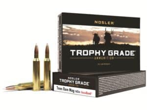 Nosler Trophy Grade Ammunition 7mm Remington Magnum 140 Grain AccuBond Spitzer Box of 20 For Sale