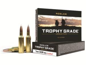 500 Rounds of Nosler Trophy Grade Ammunition 7mm Remington Short Action Ultra Magnum 160 Grain AccuBond Box of 20 For Sale