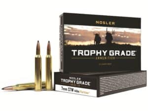 500 Rounds of Nosler Trophy Grade Ammunition 7mm STW 140 Grain Partition Box of 20 For Sale