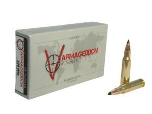 Nosler Varmageddon Ammunition 308 Winchester 110 Grain Polymer Tip Flat Base Box of 20 For Sale