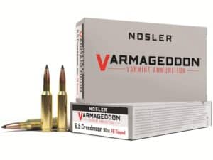 Nosler Varmageddon Ammunition 6.5 Creedmoor 90 Grain Polymer Tip Flat Base Box of 20 For Sale