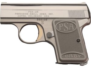 Precision Small Arms PSA-25 Baby Featherweight Semi-Automatic Pistol 25 ACP 2.13" Barrel 6-Round Stainless Anodized For Sale