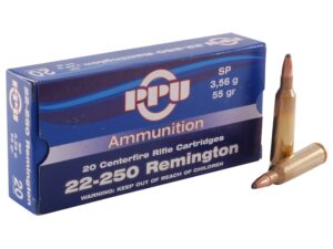 Prvi Partizan Ammunition 22-250 Remington 55 Grain Soft Point Box of 20 For Sale