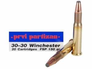 Prvi Partizan Ammunition 30-30 Winchester 150 Grain Flat Nose Soft Point Box of 20 For Sale