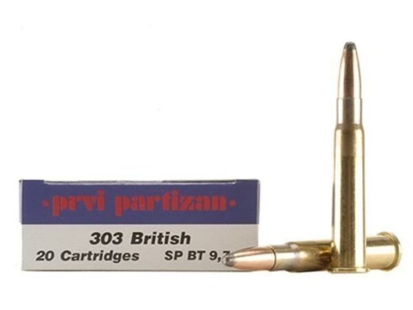 Prvi Partizan Ammunition 303 British 150 Grain Soft Point Box of 20 For Sale