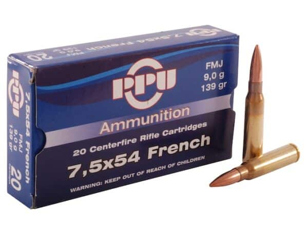 Prvi Partizan Ammunition 7.5x54mm French MAS 139 Grain Full Metal Jacket Box of 20 For Sale