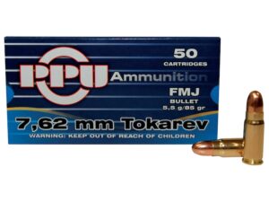 Prvi Partizan Ammunition 7.62x25mm Tokarev 85 Grain Full Metal Jacket Box of 50 For Sale