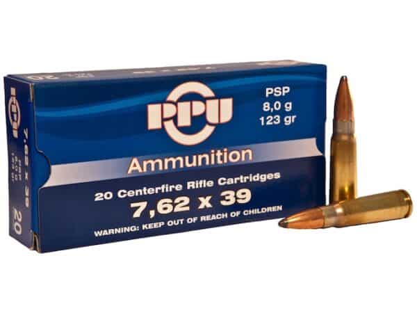 Prvi Partizan Ammunition 7.62x39mm 123 Grain Pointed Soft Point Boat Tail Box of 20 For Sale