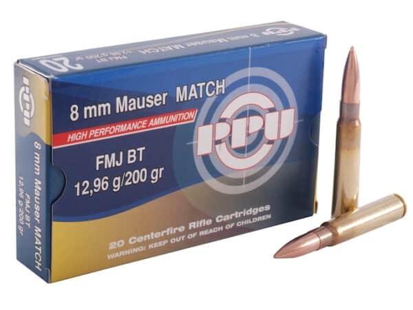 Prvi Partizan Match Ammunition 8x57mm JS Mauser (8mm Mauser) 200 Grain Full Metal Jacket Box of 20 For Sale