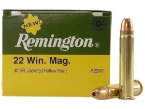Remington Ammunition 22 Winchester Magnum Rimfire (WMR) 40 Grain Jacketed Hollow Point For Sale