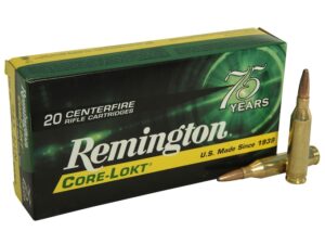 Remington Core-Lokt Ammunition 243 Winchester 100 Grain Core-Lokt Pointed Soft Point Box of 20 For Sale