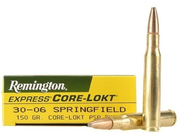 Remington Core-Lokt Ammunition 30-06 Springfield 150 Grain Core-Lokt Pointed Soft Point Box of 20 For Sale