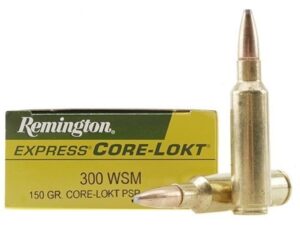 Remington Core-Lokt Ammunition 300 Winchester Short Magnum (WSM) 150 Grain Core-Lokt Pointed Soft Point Box of 20 For Sale