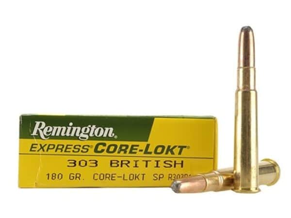 Remington Core-Lokt Ammunition 303 British 180 Grain Core-Lokt Soft Point Box of 20 For Sale