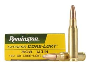 Remington Core-Lokt Ammunition 308 Winchester 180 Grain Core-Lokt Pointed Soft Point Box of 20 For Sale