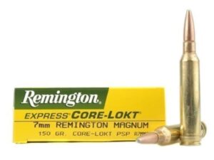 Remington Core-Lokt Ammunition 7mm Remington Magnum 150 Grain Core-Lokt Pointed Soft Point Box of 20 For Sale
