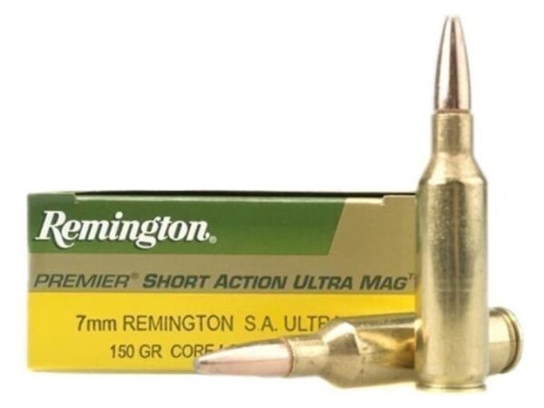 Remington Core-Lokt Ammunition 7mm Remington Short Action Ultra Magnum 150 Grain Core-Lokt Pointed Soft Point Box of 20 For Sale