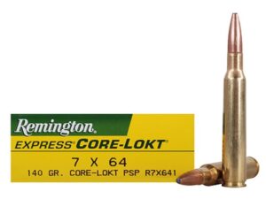 Remington Core-Lokt Ammunition 7x64mm Brenneke 140 Grain Core-Lokt Pointed Soft Point Box of 20 For Sale