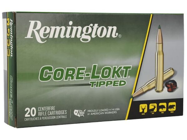Remington Core-Lokt Tipped Ammunition 7mm Remington Magnum 150 Grain Polymer Tip Box of 20 For Sale