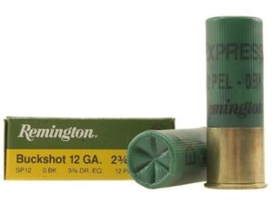 Remington Express Ammunition 12 Gauge 2-3/4" 0 Buckshot 12 Pellets Box of 5 For Sale