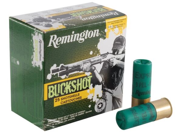 Remington Express Ammunition 12 Gauge 2-3/4" 00 Buckshot 9 Pellets For Sale