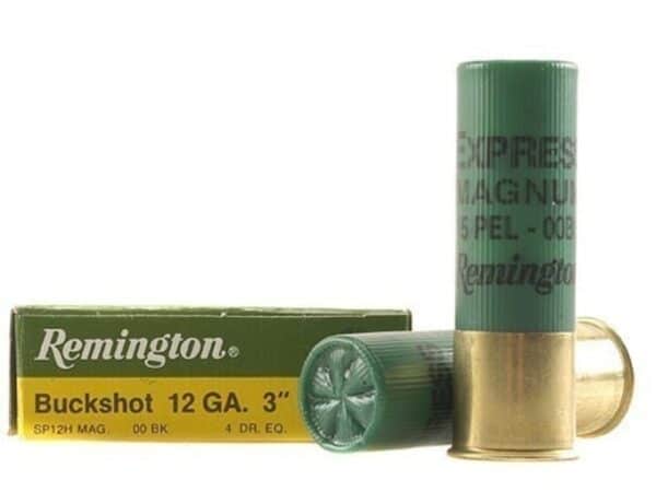 Remington Express Magnum Ammunition 12 Gauge 3" 00 Buckshot 15 Pellets Box of 5 For Sale