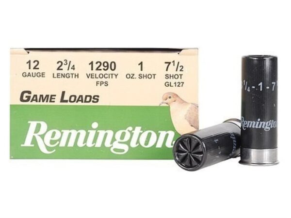 Remington Game Load Ammunition 12 Gauge 2-3/4" 1 oz #7-1/2 Shot Box of 25 For Sale