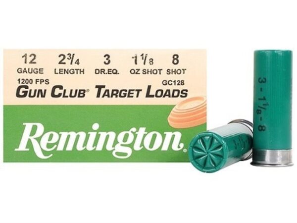 Remington Gun Club Target Ammunition 12 Gauge 2-3/4" 1-1/8 oz #8 Shot For Sale