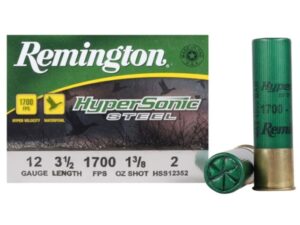 Remington HyperSonic Ammunition 12 Gauge 3-1/2" 1-3/8 oz #2 Non-Toxic Shot For Sale