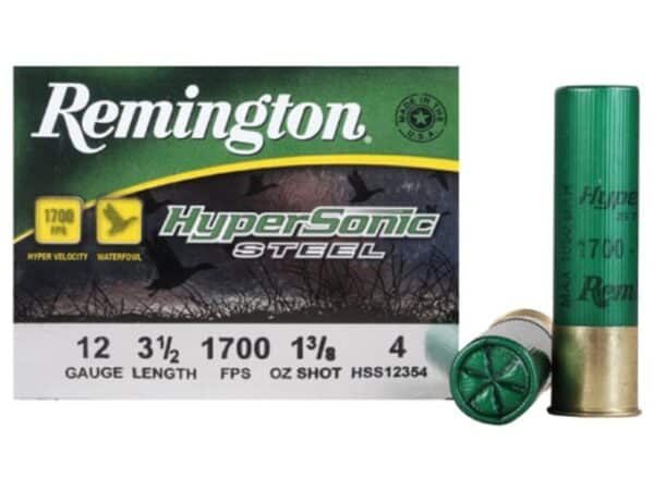 Remington HyperSonic Ammunition 12 Gauge 3-1/2" 1-3/8 oz #4 Non-Toxic Steel Shot For Sale