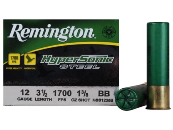 Remington HyperSonic Ammunition 12 Gauge 3-1/2" 1-3/8 oz BB Non-Toxic Steel Shot For Sale
