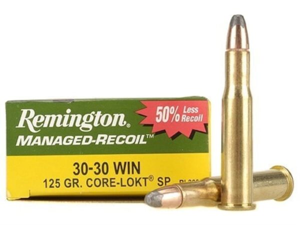 Remington Managed-Recoil Ammunition 30-30 Winchester 125 Grain Core-Lokt Soft Point Box of 20 For Sale