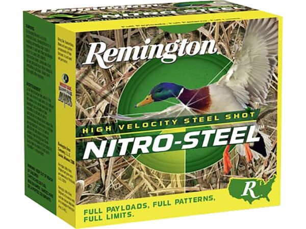 Remington Nitro-Steel High Velocity Ammunition 12 Gauge Non-Toxic Plated Steel Shot For Sale