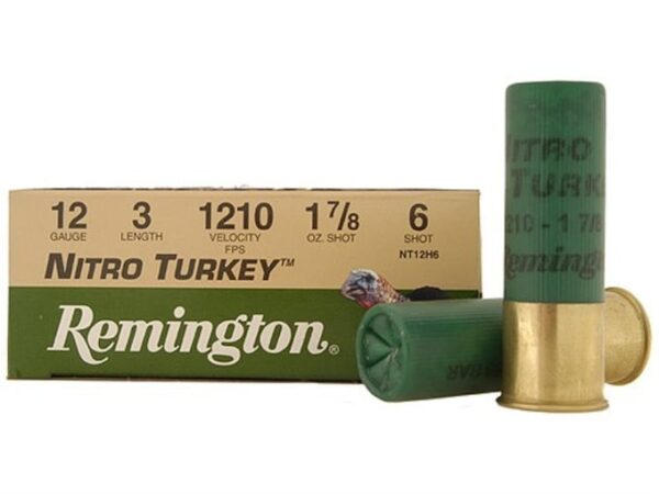 Remington Nitro Turkey Ammunition 12 Gauge 3" 1-7/8 oz of #6 Buffered Shot Box of 10 For Sale