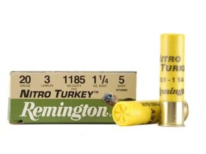 Remington Nitro Turkey Ammunition 20 Gauge 3" 1-1/4 oz of #5 Buffered Shot Box of 10 For Sale