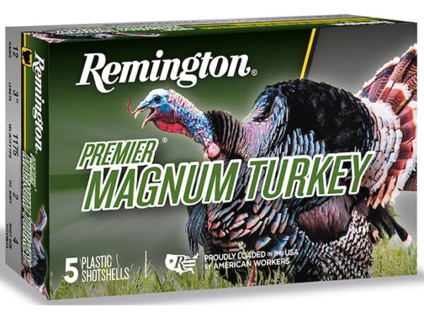 Remington Premier Magnum Turkey Ammunition 12 Gauge 3-1/2" 2-1/4 oz #4 Copper Plated Shot For Sale