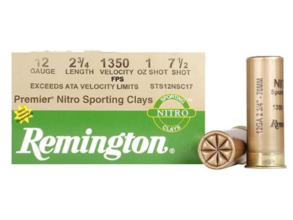 Remington Premier Nitro Gold Sporting Clays Ammunition 12 Gauge 2-3/4" 1 oz #7-1/2 Shot High Velocity Box of 25 For Sale