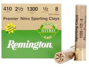 Remington Premier Nitro Gold Sporting Clays Ammunition 410 Bore 2-1/2" 1/2 oz #8 Shot Box of 25 For Sale