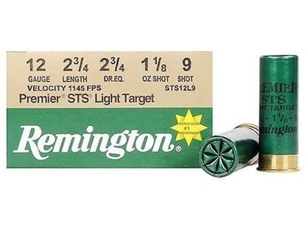 Remington Premier STS Light Target Ammunition 12 Gauge 2-3/4" 1-1/8 oz #9 Shot For Sale