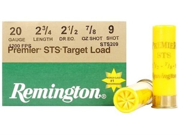 Remington Premier STS Target Ammunition 20 Gauge 2-3/4" 7/8 oz #9 Shot Box of 25 For Sale