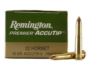 Remington Premier Varmint Ammunition 22 Hornet 35 Grain AccuTip Box of 50 For Sale
