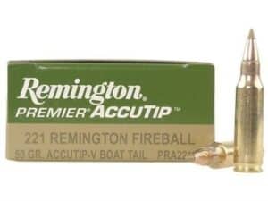 Remington Premier Varmint Ammunition 221 Remington Fireball 50 Grain AccuTip Boat Tail For Sale