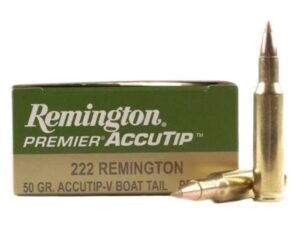 Remington Premier Varmint Ammunition 222 Remington 50 Grain AccuTip Boat Tail For Sale
